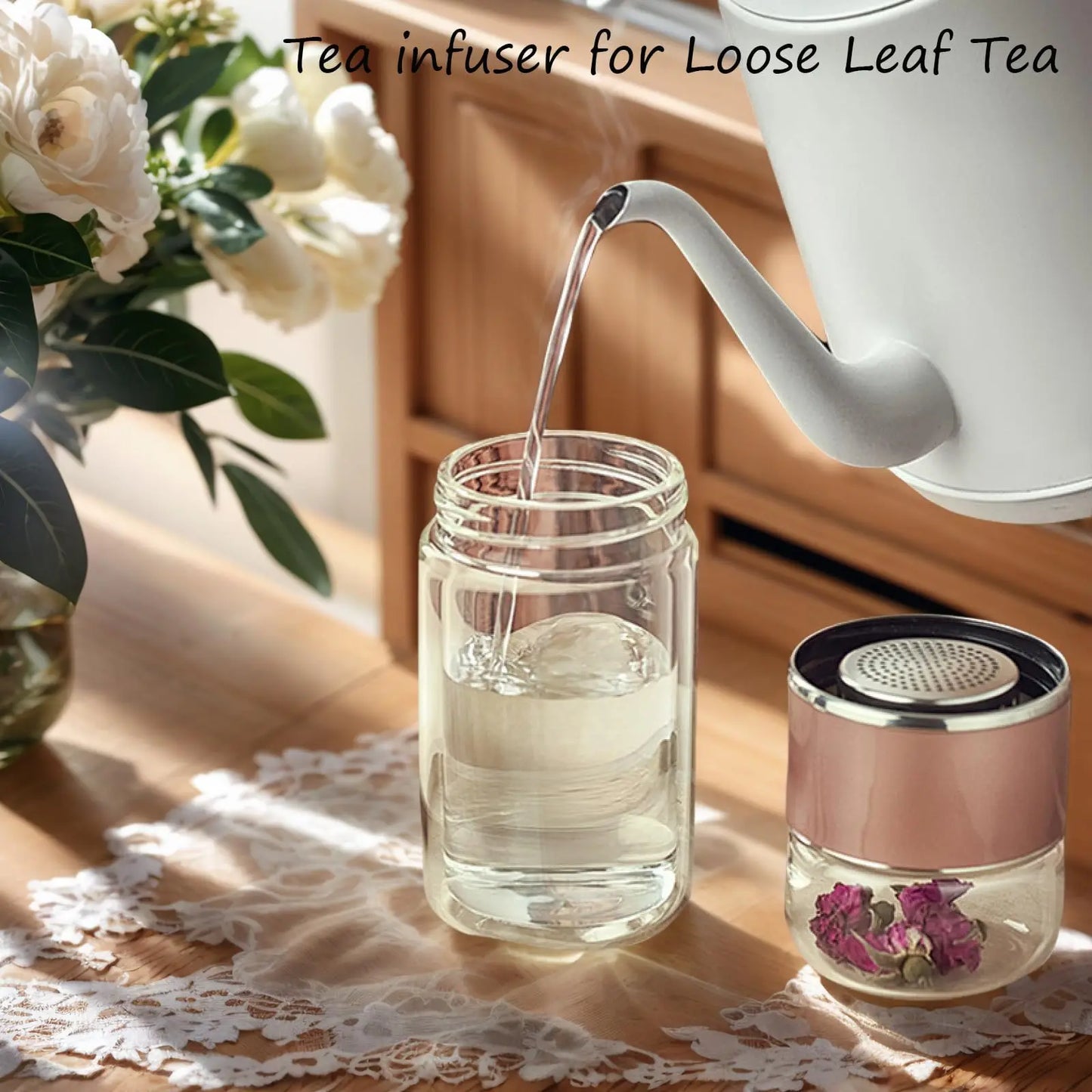 Cool-To-Touch Glass Tea Infuser